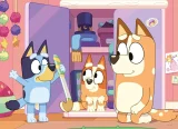 Oboustranné puzzle pro děti Lisciani Plus 60 dílků Bluey s hokejkou (s omalovánkou)