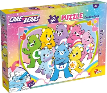 Oboustranné puzzle pro děti Lisciani Plus 60 dílků Care Bears (s omalovánkou)