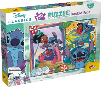 Oboustranné puzzle pro děti Lisciani Plus 250 dílků Lilo & Stitch (s omalovánkou)