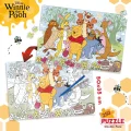 Oboustranné puzzle pro děti Lisciani Plus 250 dílků Medvídek Pú (s omalovánkou)