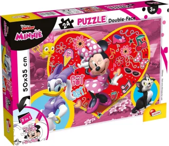 Oboustranné puzzle pro děti Lisciani Plus 24 dílků Minnie (s omalovánkou)