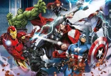 Oboustranné puzzle pro děti Lisciani Plus 108 dílků Marvel Avengers (s omalovánkou)