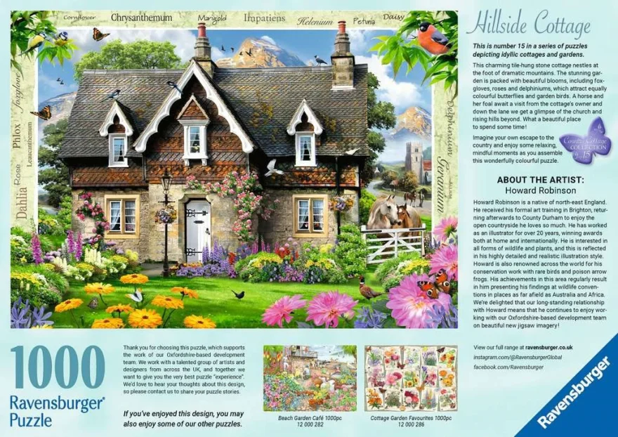 Puzzle Ravensburger 1000 dílků Country Cottage č. 15 - Chalupa na úpatí hor