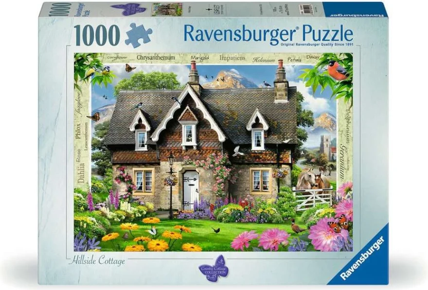 Puzzle Ravensburger 1000 dílků Country Cottage č. 15 - Chalupa na úpatí hor