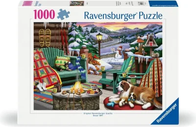 Puzzle Ravensburger 1000 dílků Po celém dni na sněhu