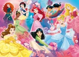 Oboustranné ECO puzzle Lisciani MAXI 24 dílků Disney Princezny (s omalovánkou)