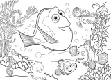 Oboustranné ECO puzzle Lisciani MAXI 24 dílků Hledá se Nemo (s omalovánkou)