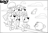 Oboustranné ECO puzzle Lisciani MAXI 60 dílků Bluey (s omalovánkou)
