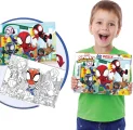 Oboustranné puzzle pro děti Lisciani 24 dílků Spidey a jeho úžasní přátelé (s omalovánkou)