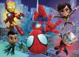 Oboustranné puzzle pro děti Lisciani 48 dílků Spidey a jeho úžasní přátelé (s omalovánkou)