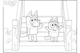 Oboustranné ECO puzzle Lisciani 48 dílků Bluey (s omalovánkou)