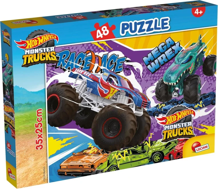 Puzzle pro děti Lisciani 48 dílků Hot Wheels: Monster Trucks