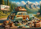 Puzzle Bluebird 1000 dílků Přípravy na výlet u jezera