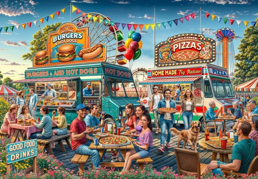Puzzle Bluebird 1000 dílků Pojízdná restaurace