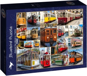 Puzzle Bluebird 1500 dílků Cesta kolem světa v tramvajích