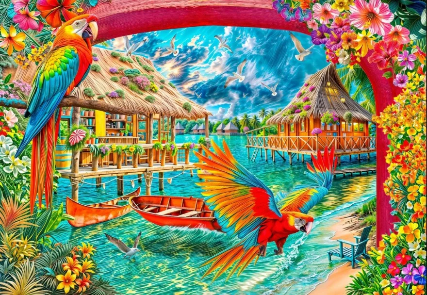 Puzzle Bluebird 1000 dílků Ráj na Zemi
