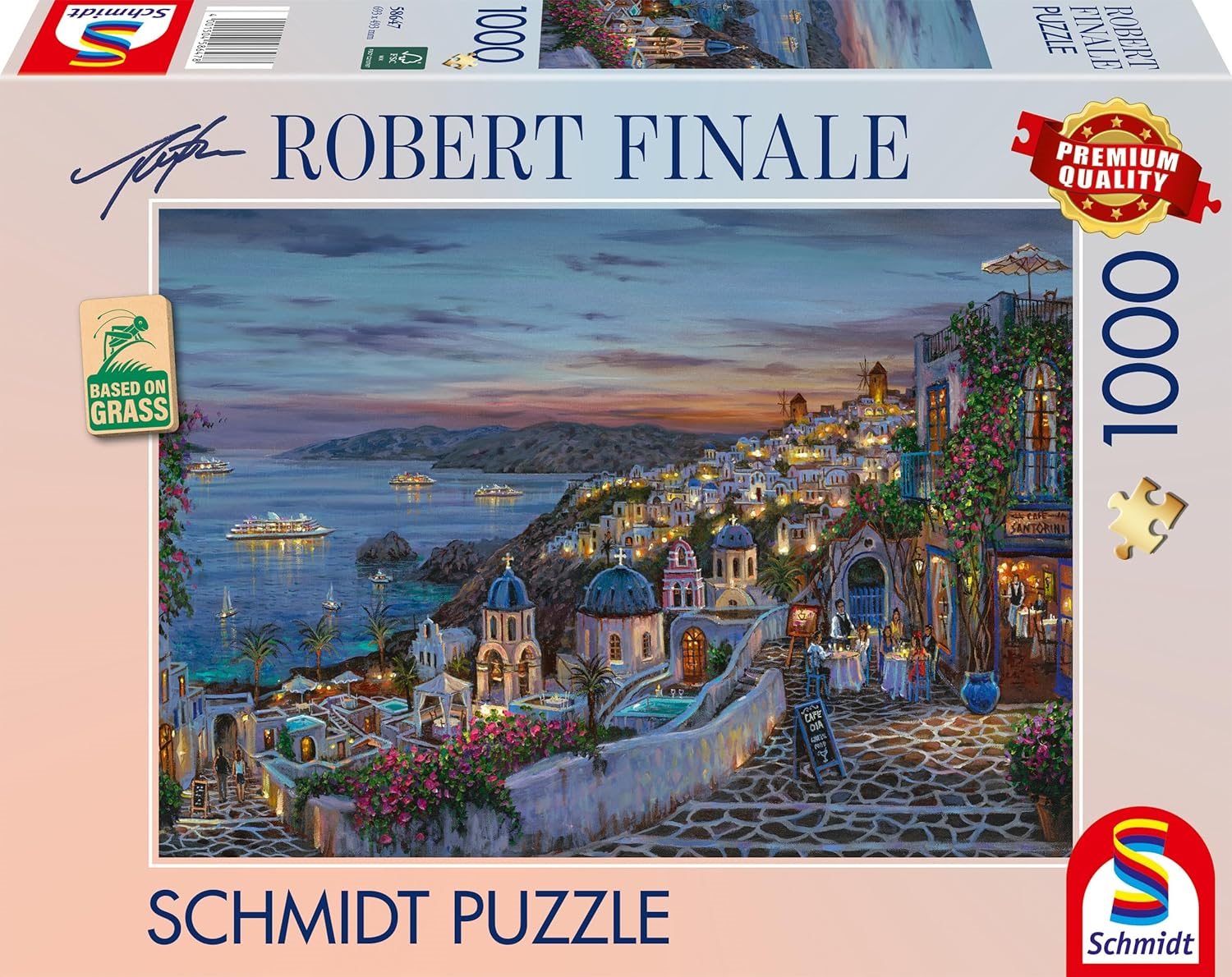 Puzzle Schmidt 1000 dílků Robert Finale - Západ slunce v Santorini