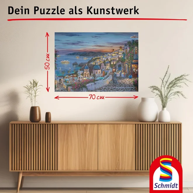 Puzzle Schmidt 1000 dílků Robert Finale - Západ slunce v Santorini