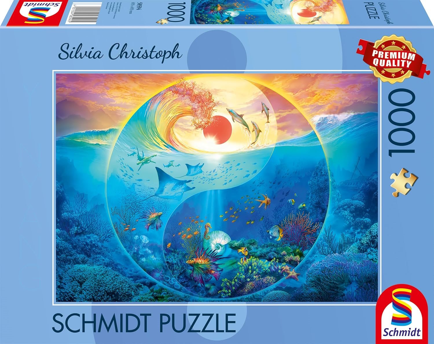Puzzle schmidt v zemi mořských živočichů 1000 dílků