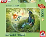 Puzzle Schmidt 1000 dílků Silvia Christoph - Jin a jang: V lese kolibříků