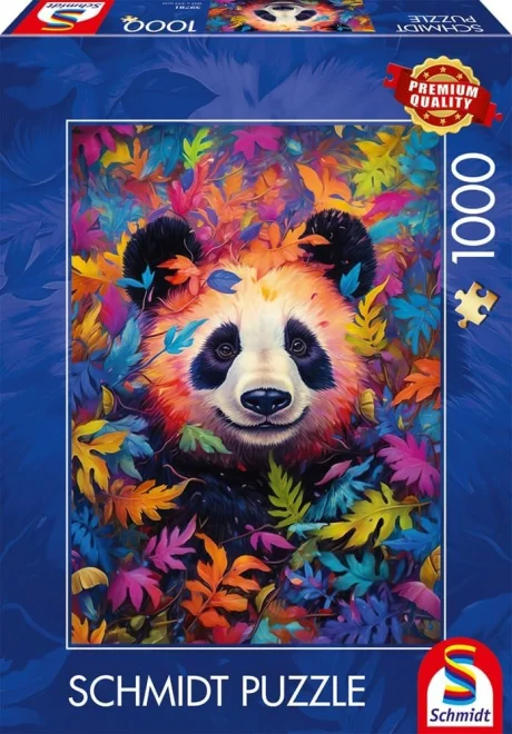 Puzzle Schmidt 1000 dílků Panda v duhovém lese