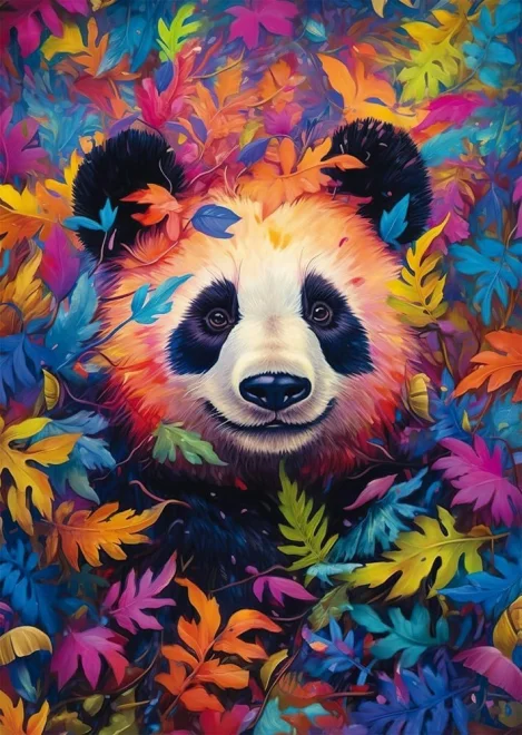 Puzzle Schmidt 1000 dílků Panda v duhovém lese