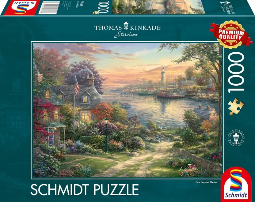 Puzzle Schmidt 1000 dílků Thomas Kinkade - Přístav v Nové Anglii