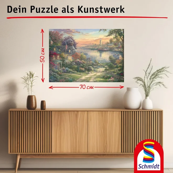 Puzzle Schmidt 1000 dílků Thomas Kinkade - Přístav v Nové Anglii
