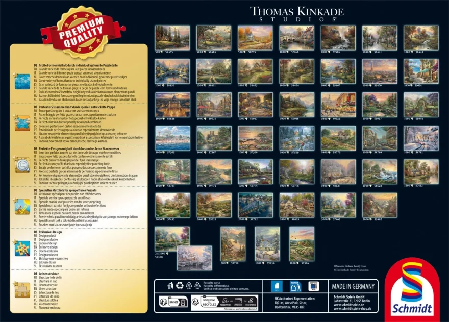 Puzzle Schmidt 1000 dílků Thomas Kinkade - Notre Dame