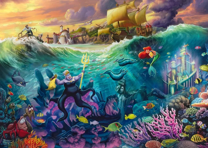 Puzzle Schmidt 1000 dílků T. Kinkade - Disney: Ursula