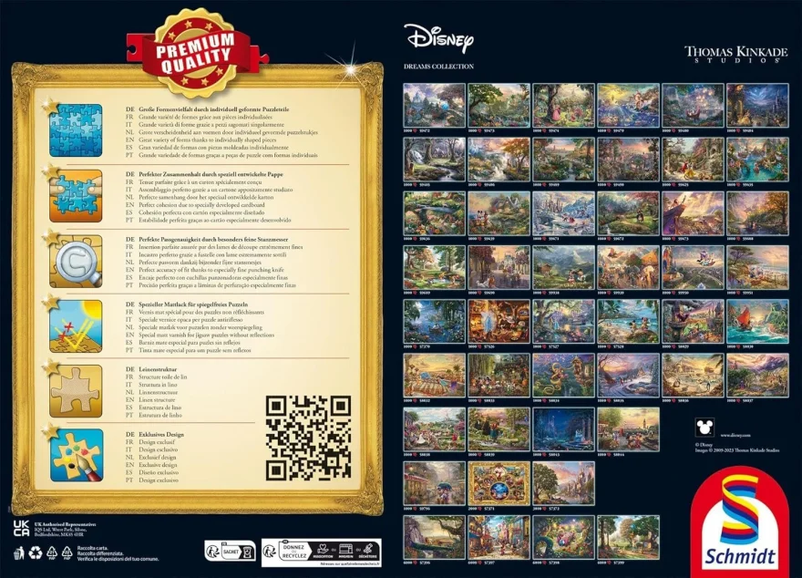 Puzzle Schmidt 1000 dílků T. Kinkade - Disney: Ursula