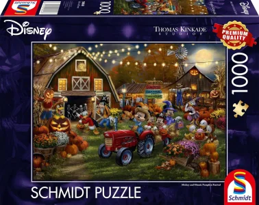 Puzzle Schmidt 1000 dílků T. Kinkade - Disney: Dýňová slavnost Mickeyho a Minnie