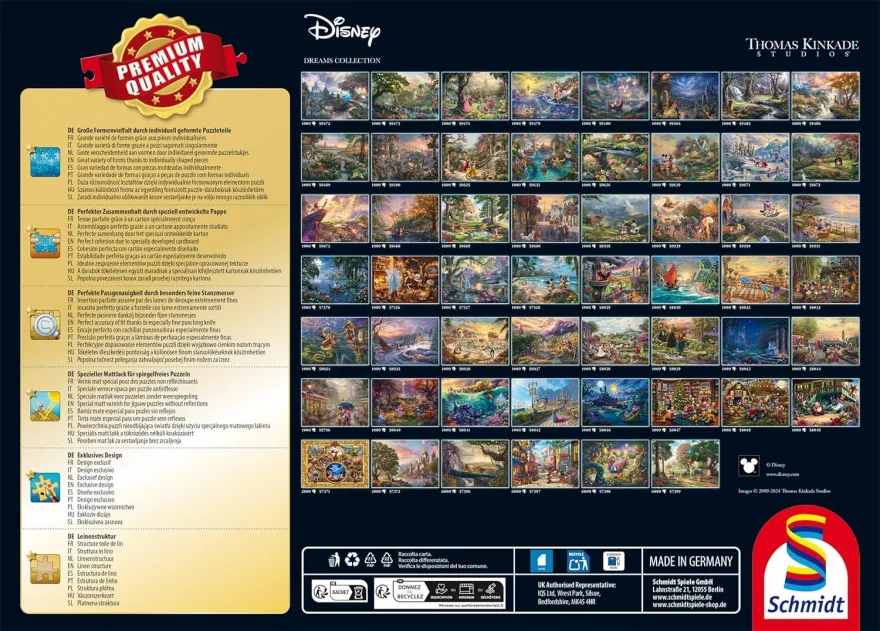 Puzzle Schmidt 1000 dílků T. Kinkade - Disney: Liška a pes