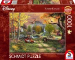 Puzzle Schmidt 1000 dílků T. Kinkade - Disney: Liška a pes