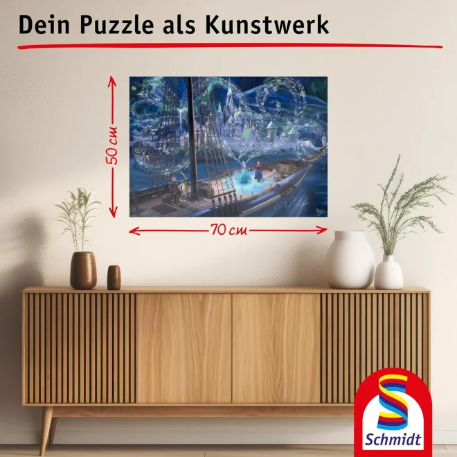 Puzzle Schmidt 1000 dílků T. Kinkade - Disney: Ledové království Láska a kouzla