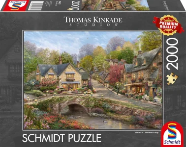 Puzzle Schmidt 2000 dílků Léto v dlážděné vesničce