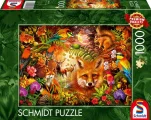 Puzzle Schmidt 1000 dílků Květiny, srst a peří