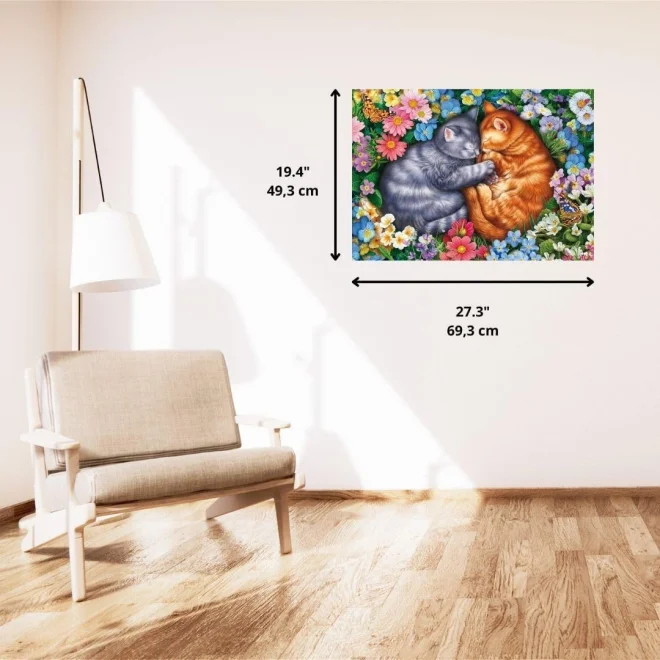 Puzzle Schmidt 1000 dílků Spící sametové tlapky