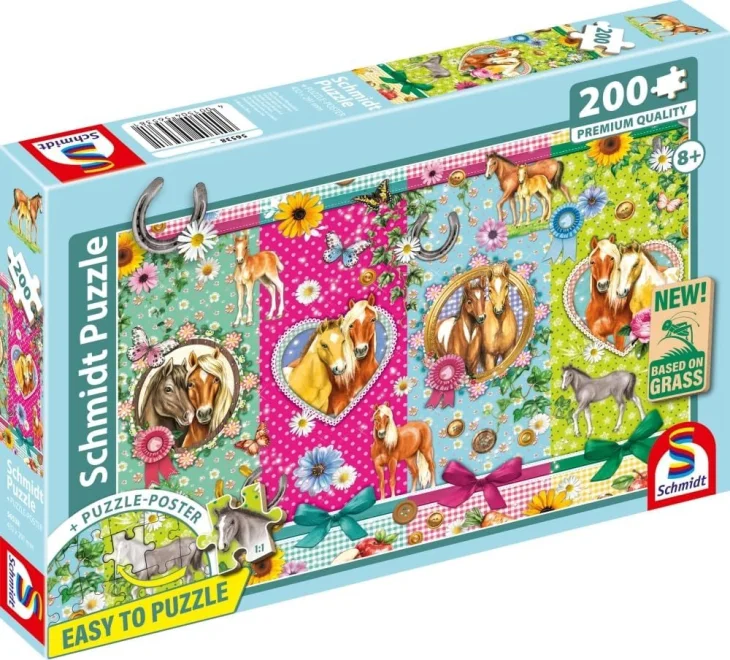Puzzle pro děti Schmidt 200 dílků Koníkové štěstí