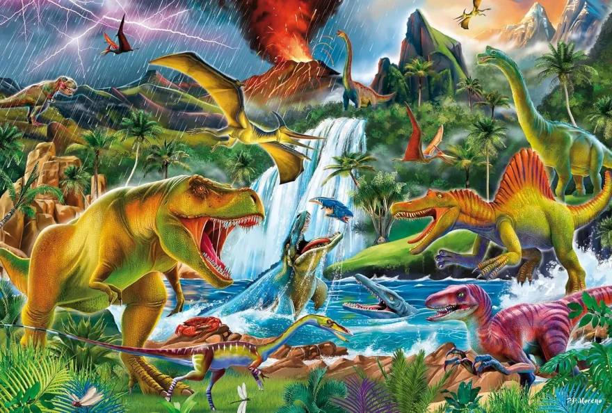 Puzzle pro děti Schmidt 200 dílků Pravěcí obři