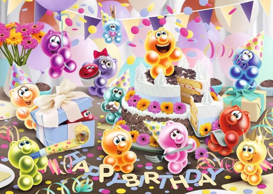 Puzzle Ravensburger 1000 dílků Gelini: Narozeninová oslava