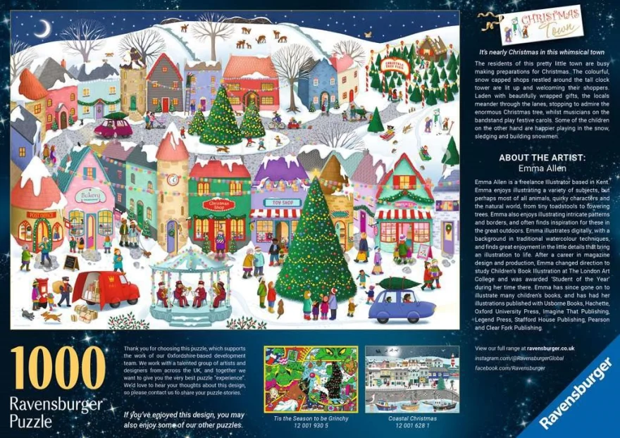 Puzzle Ravensburger 1000 dílků Vánoční město