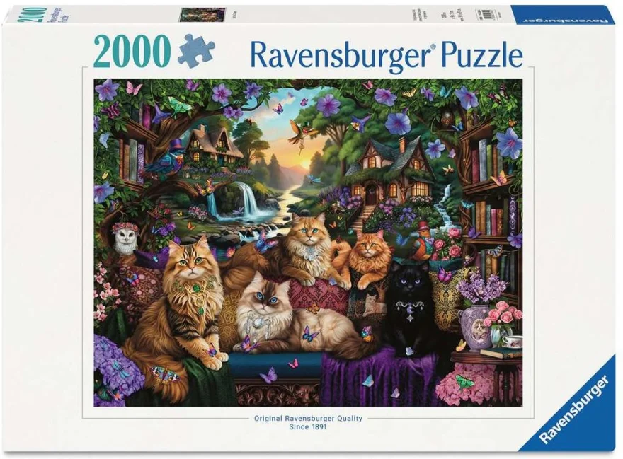 Puzzle Ravensburger 2000 dílků Kočičí chaloupka