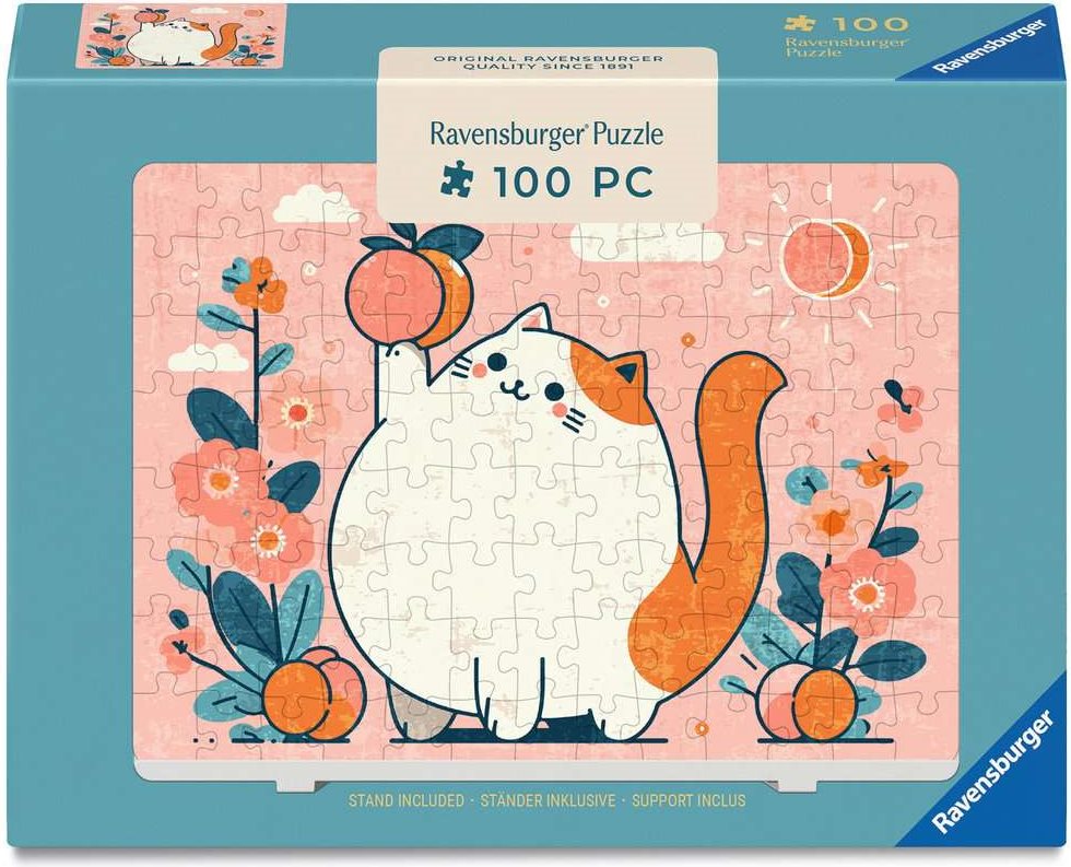 Mini puzzle se stojánkem Ravensburger 100 dílků Broskvové sny