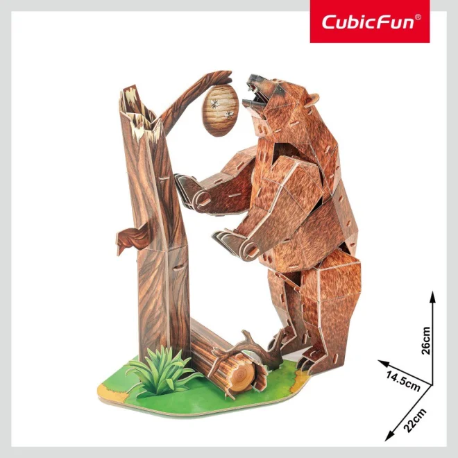 3D puzzle CubicFun  National Geographic: Medvěd hnědý 88 dílků