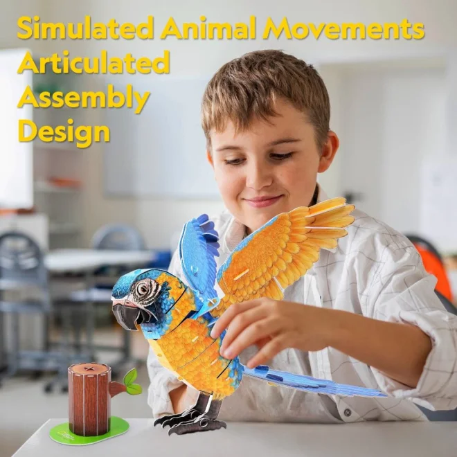 3D puzzle CubicFun  National Geographic: Papoušek Ara kaninda 94 dílků