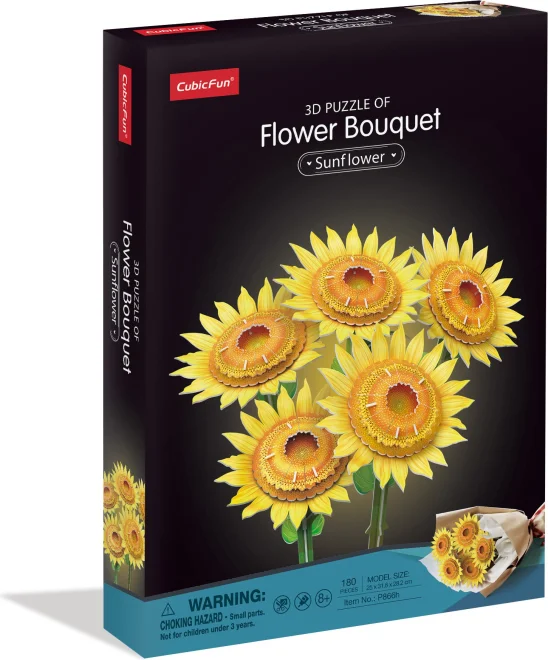 3D puzzle CubicFun  Velká kytice slunečnic 209 dílků