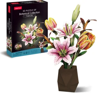 3D puzzle CubicFun  Botanical Collection: Tulipány a lilie 103 dílků
