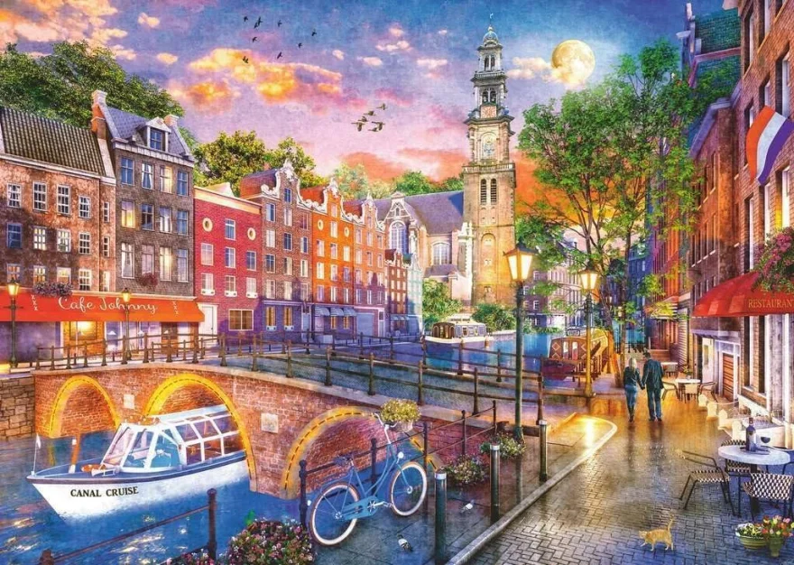 Puzzle Ravensburger 1000 dílků Amsterdam