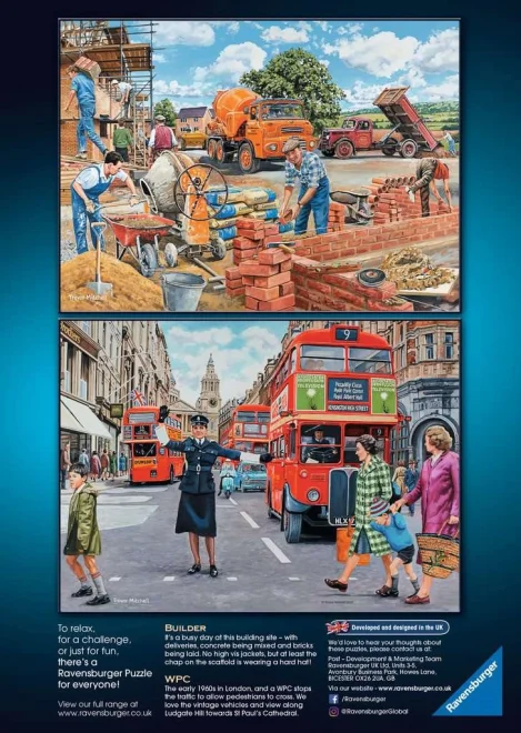 Puzzle Ravensburger 4x500 dílků Happy Days č. 6: Pracovní vzpomínky
